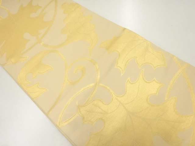 アンティーク　葡萄唐草模様織出し袋帯（材料）